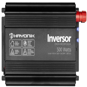 Inversor de Onda Modificada 500W 12VDC/127V USB - HAYONIK